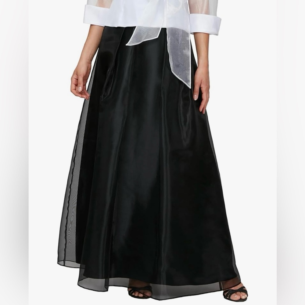 Alex Evenings Full Length Formal Black Maxi Skirt, Size 6
